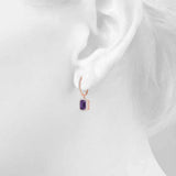 Emerald Halo Dangle Earrings - Image 18