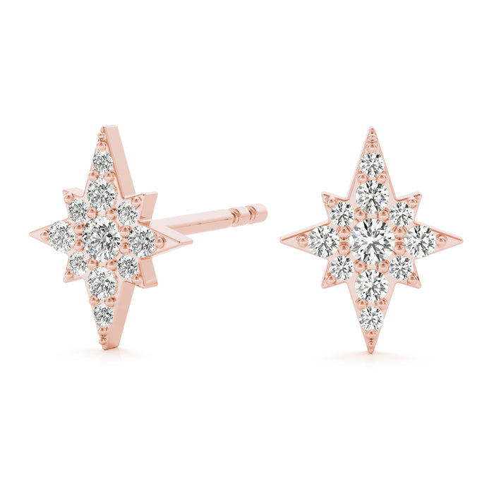 Celestial Starburst Diamond Studs