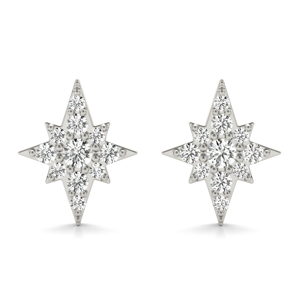 Celestial Starburst Diamond Studs - Image 1