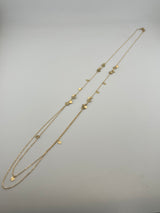 18K Solid Gold Geometric Charm Chain - Image 2