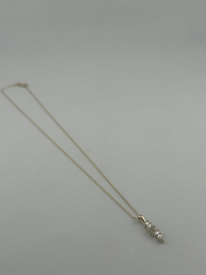 18K Yellow Gold Multi-Shape Cubic Zirconia Necklace