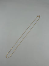 18K Solid Gold Herringbone Chain Necklace - Image 2
