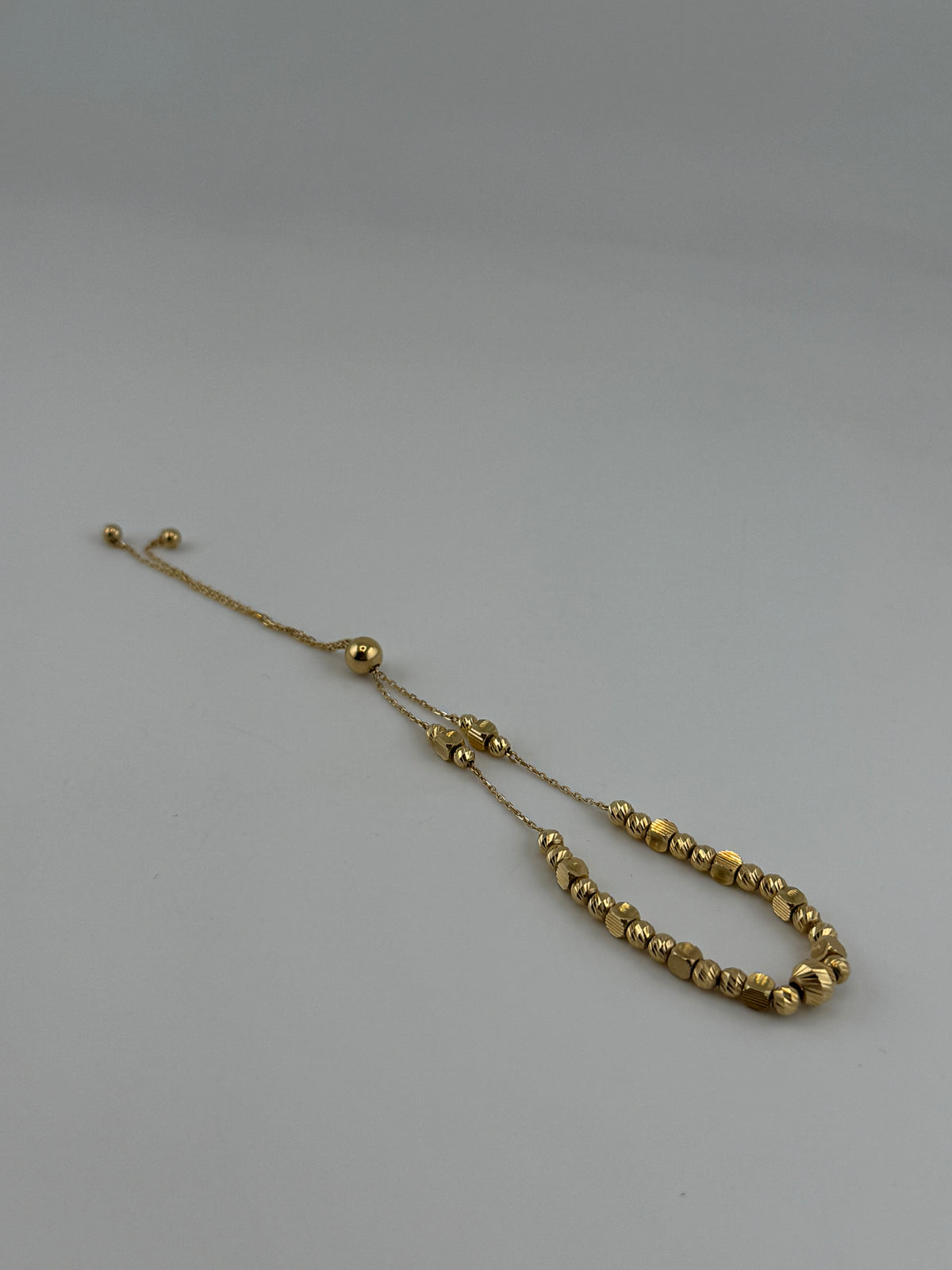 18K Solid Gold | Golden Élan Bead Bracelet - Image 3