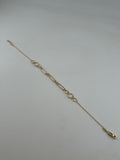 18K Solid Gold Paperclip Link Anklet