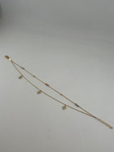 Hamsa Hand Two-Tone Gold Anklet - Image 2