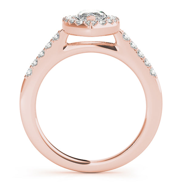 Marquise Diamond Halo Engagement Ring - Image 8