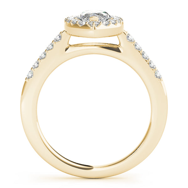 Marquise Halo Pave Engagement Ring 3 ct center stone