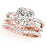 Split Shank Halo Diamond Ring 1 ct - Image 6