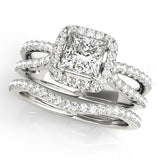 Split Shank Halo Diamond Ring 1 ct - Image 4