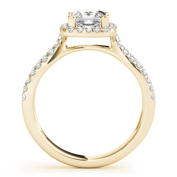 Split Shank Halo Diamond Ring 1 ct