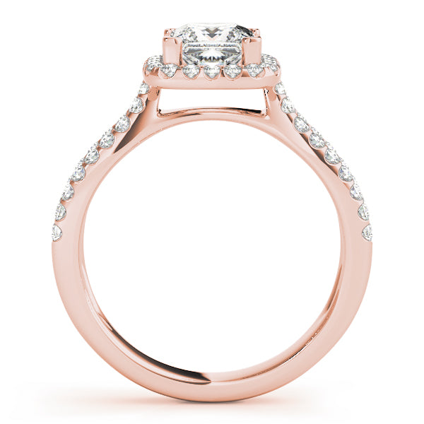 Split Shank Halo Diamond Ring 1 ct