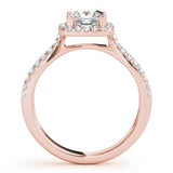 Split Shank Halo Diamond Ring 1 ct - Image 9