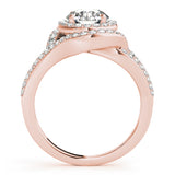 Double Halo Split Shank Diamond Ring 1 ct - Image 9