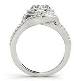 Double Halo Split Shank Diamond Ring 1 ct - Image 7