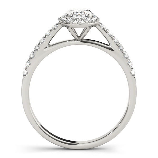 Oval Diamond Halo Engagement Ring - Image 12