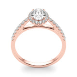 Oval Diamond Halo Engagement Ring - Image 14