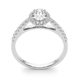 Oval Diamond Halo Engagement Ring - Image 15