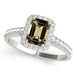 Halo Emerald Engagement Ring - Image 3