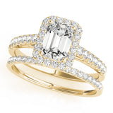 Halo Emerald Engagement Ring - Image 6