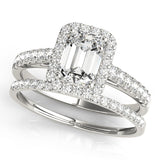 Halo Emerald Engagement Ring - Image 8