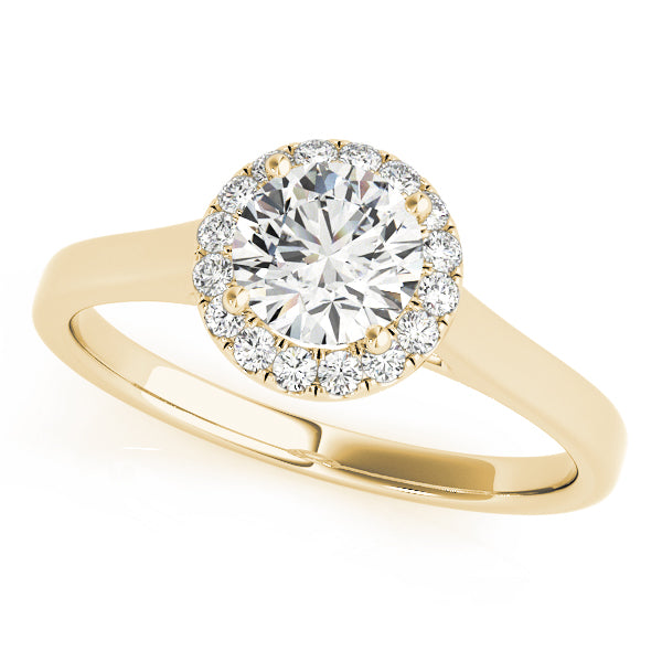 Halo Round Engagement Ring 1 ct center stone