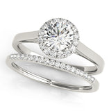 Round Cut Diamond Halo Engagement Ring 1 ct - Image 7