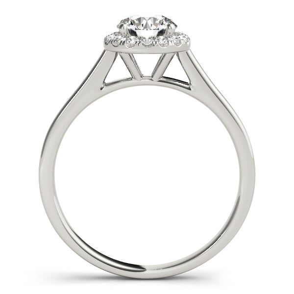 Halo Round Engagement Ring 1 ct center stone