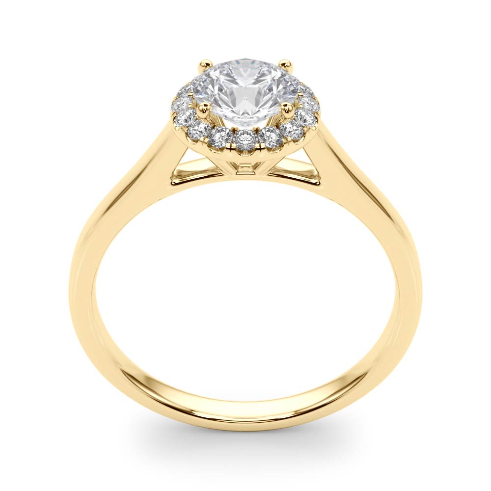 Halo Round Engagement Ring 1 ct center stone