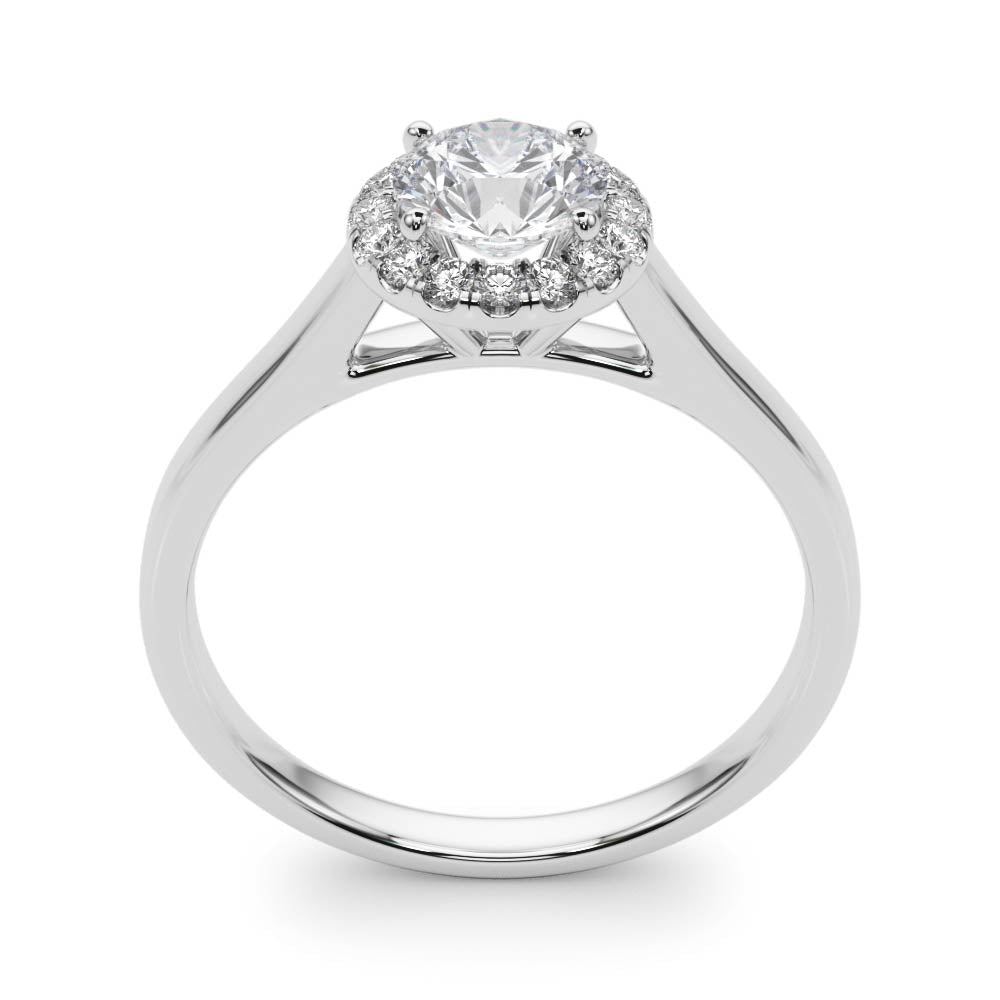 Halo Round Engagement Ring 1 ct center stone