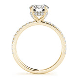 Solitaire Diamond Engagement Ring with Pave Band 1 ct - Image 10