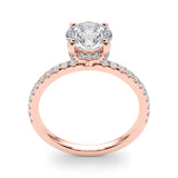 Solitaire Diamond Engagement Ring with Pave Band 1 ct - Image 14