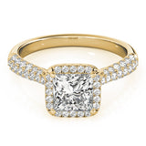 Princess Halo Pave Band Ring - Image 5
