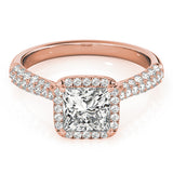 Princess Halo Pave Band Ring - Image 6
