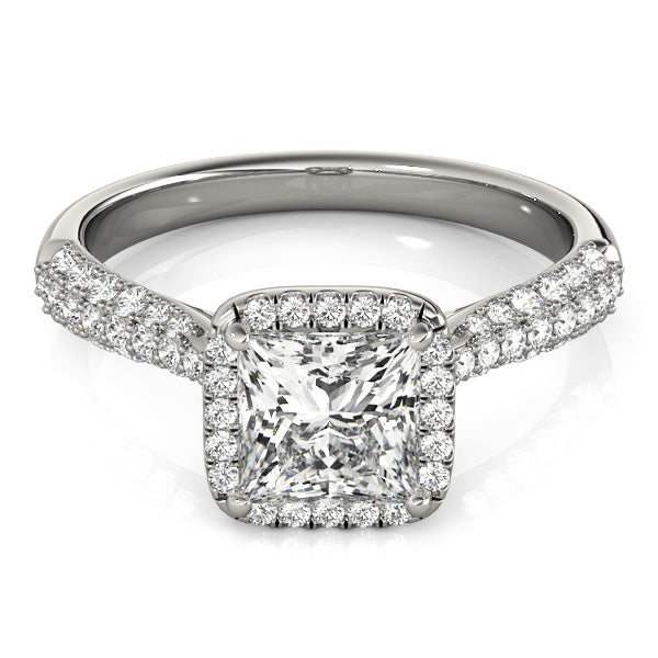 Princess Halo Pave Band Ring - Image 4