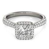 Princess Halo Pave Band Ring - Image 4