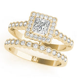 Princess Cut Scalloped Halo Ring - Image 5