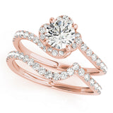 Swirling Halo Diamond Ring - Image 6