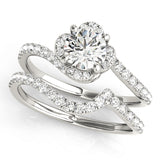 Swirling Halo Diamond Ring - Image 4