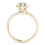 Swirling Halo Diamond Ring - Image 8