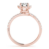 Swirling Halo Diamond Ring - Image 9