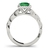 Princess Halo Twisted Shank Engagement Ring - Image 20