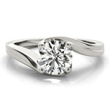 Modern Bypass Solitaire Ring 1 ct - Image 4