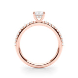 Emerald Hidden Halo Shared Prong Ring - Image 12
