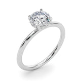 Classic Solitaire Engagement Ring with Hidden Halo Complete 2 ct - Image 4