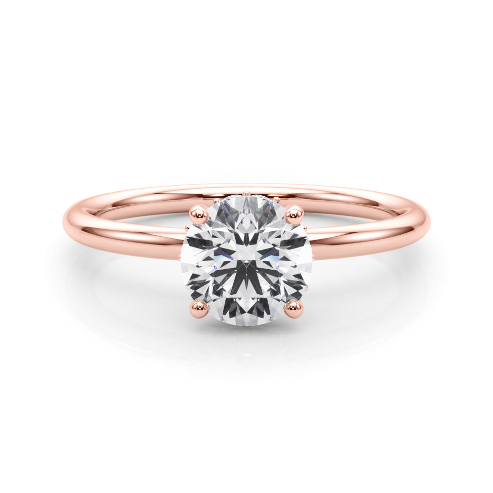 Classic Solitaire Engagement Ring with Hidden Halo Complete 2 ct - Image 9