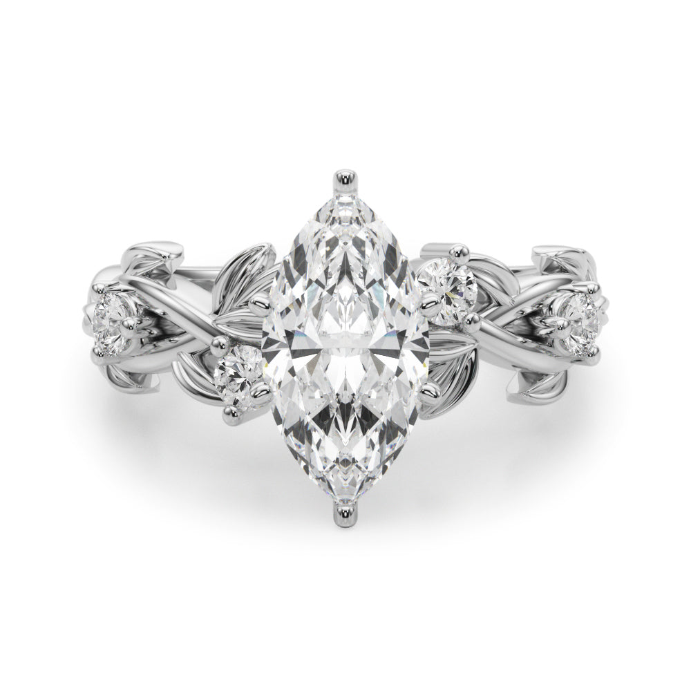 Floral Leaf Engagement Ring - Image 85