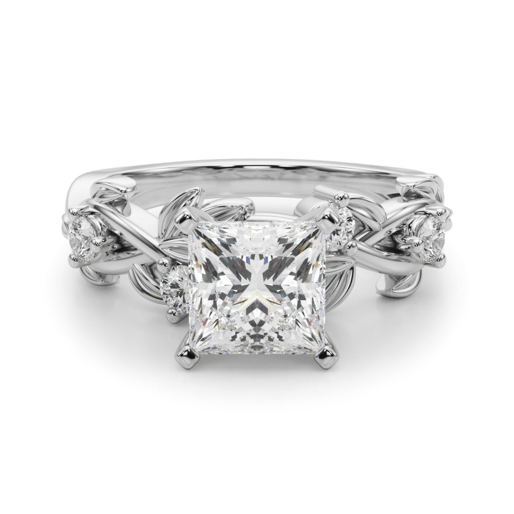 Floral Leaf Engagement Ring - Image 36