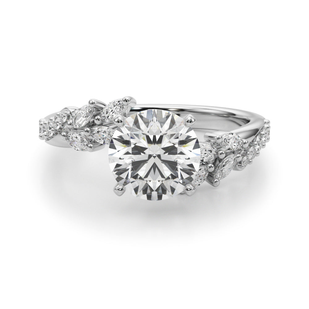 Diamond Leaf Engagement Ring - Image 15