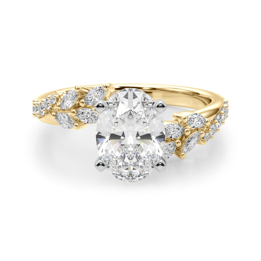 Diamond Leaf Engagement Ring - Image 27