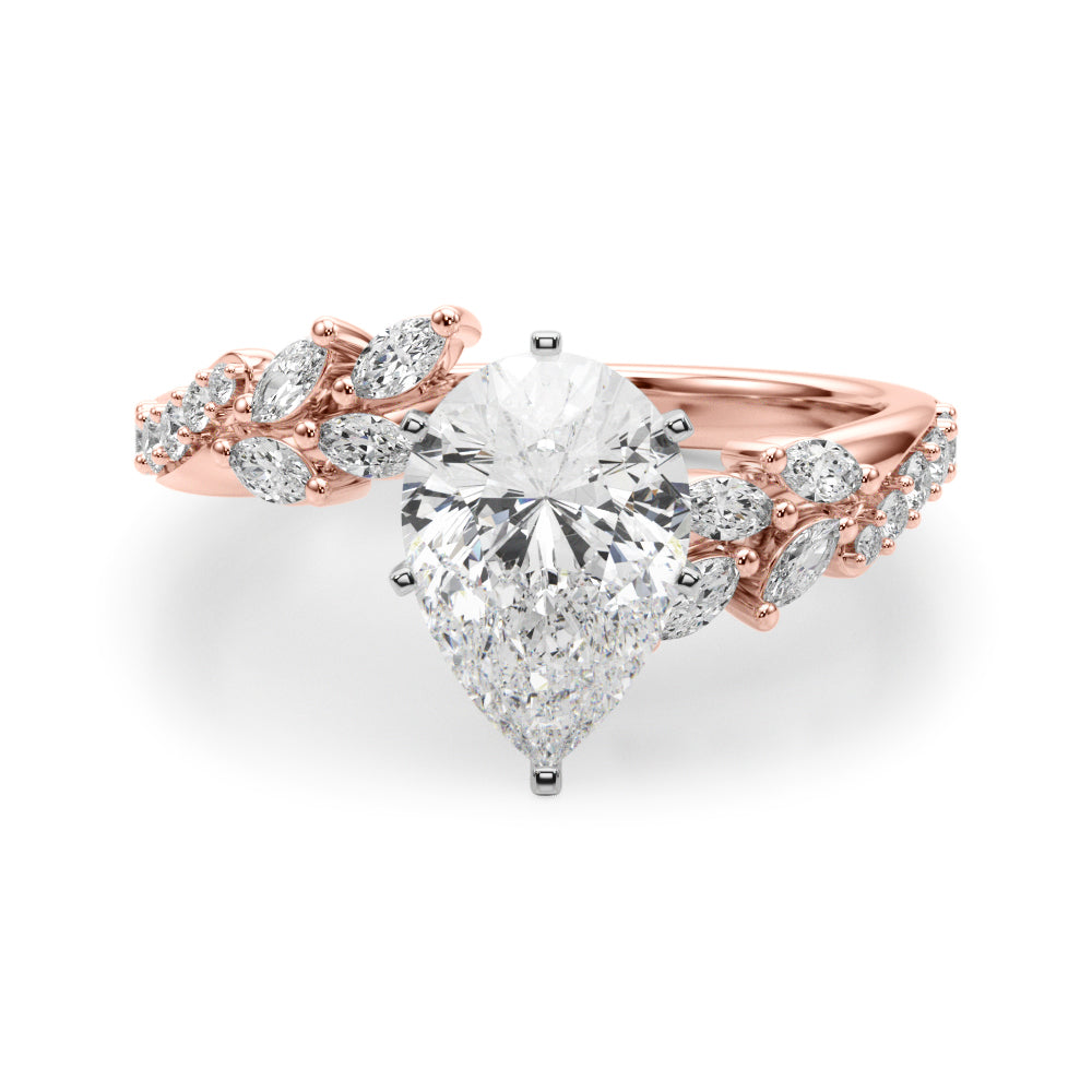 Diamond Leaf Engagement Ring - Image 29